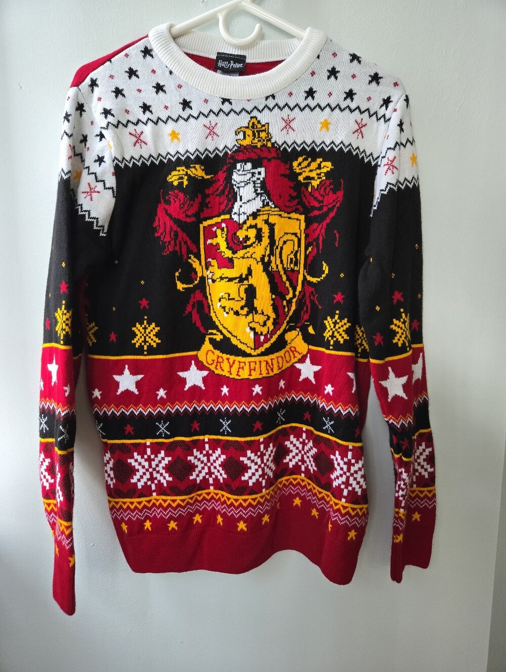 Harry Potter Gryffindor Crest Mens M Nordic Crewneck Sweater Licensed Christmas